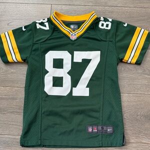 Nike Kids Green and Yellow Sports Jersey